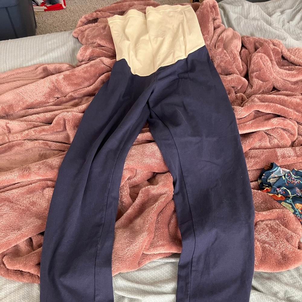 Motherhood Maternity Large Navy Blue Leggings